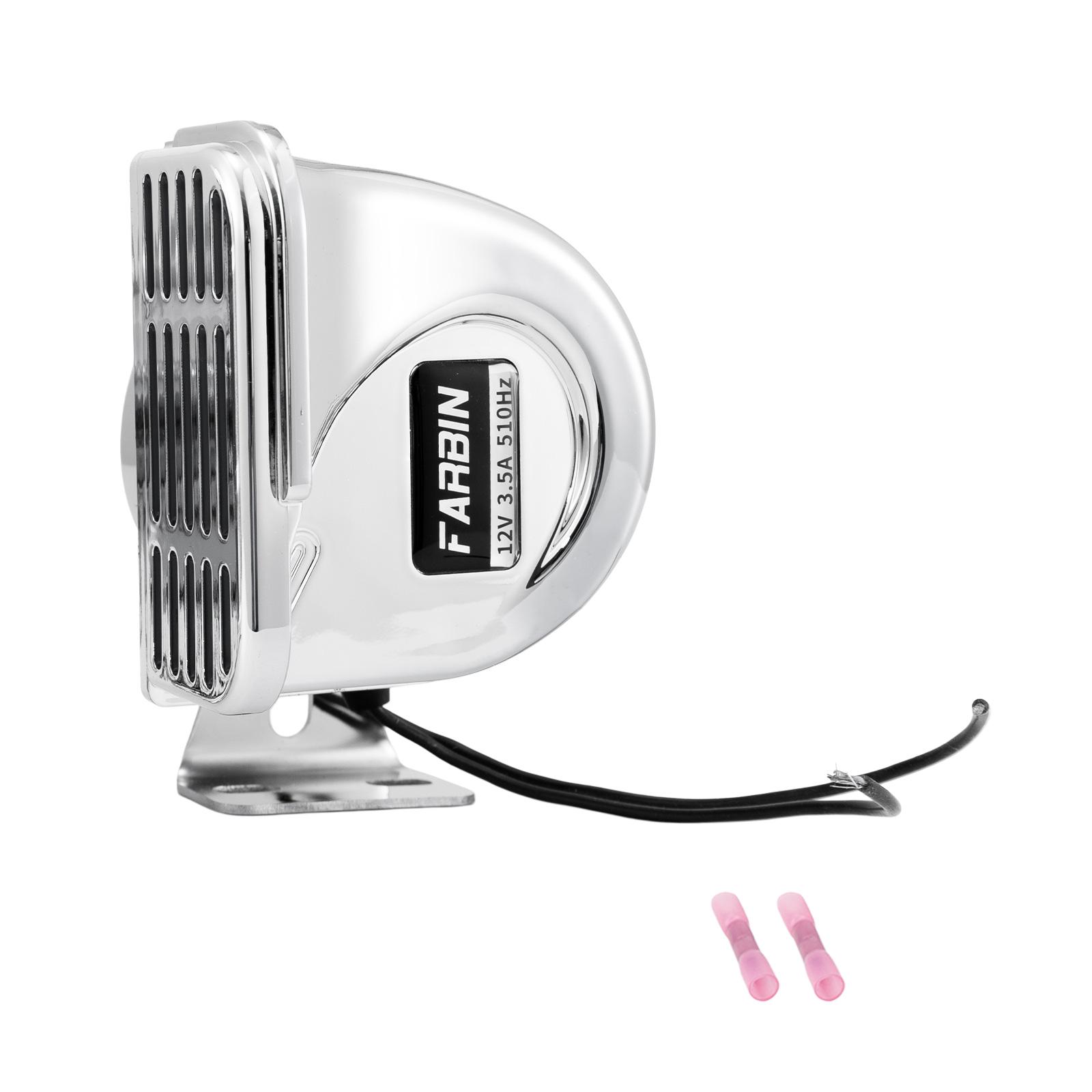 

12V Horn for Boats with Base Bracket Stainless Steel Ships Horn Waterproof Super Loud Car Horns for Motorcycle Trucks Etc слоновая кость