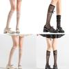 Fishnet Knee Highs Socks Meshes Socks Sweet Bowknot Tie Fishnets Tights Cosplays Costumes Sweet Tube Socks Stockings
