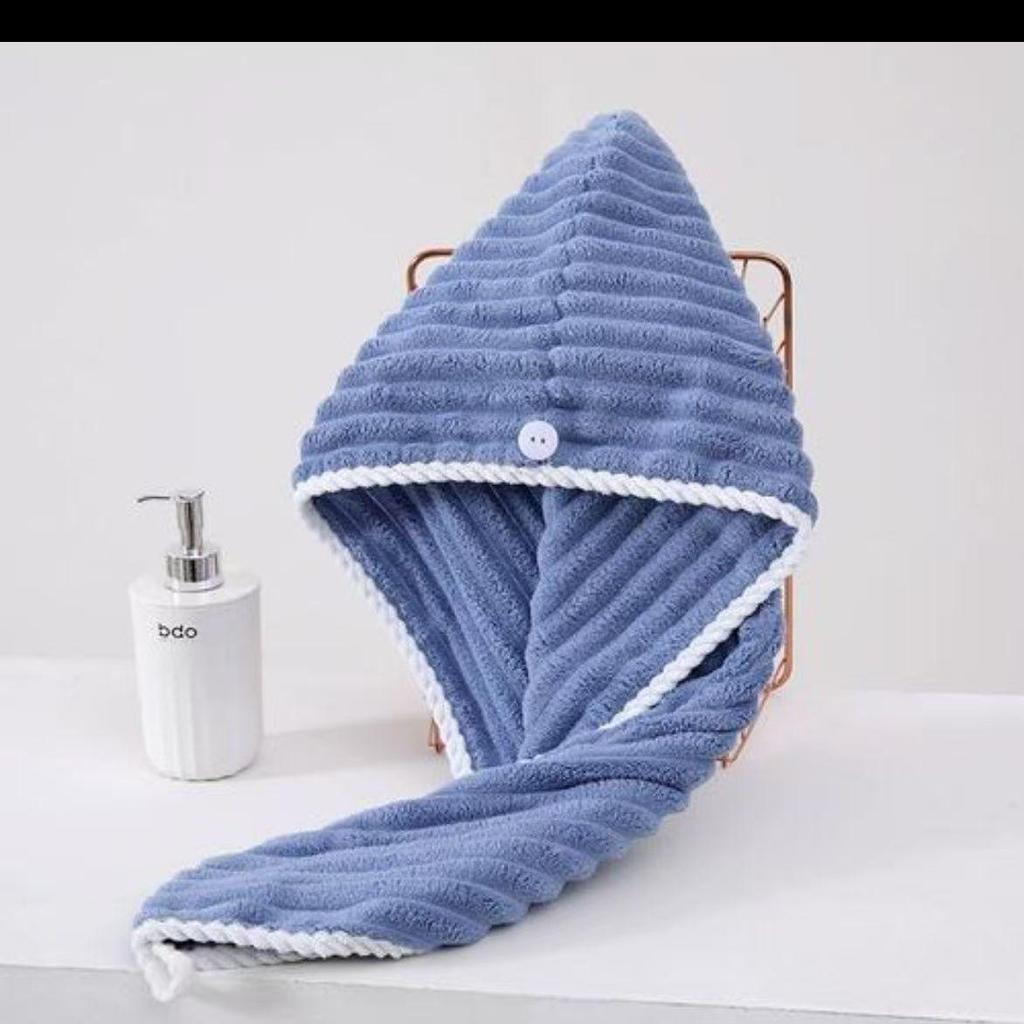Coral Fleece Quick-Dry Hair Cap: Women's Water-Absorbent, Thickened, and Fast-Drying Towel Head Wrap