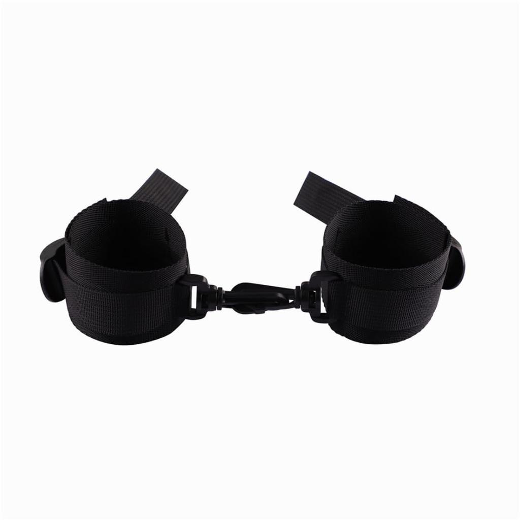 SM Adult Goods Bed Restraints Training Play Bondage Soft Material Handcuffs and Ankle Cuffs with Fixing Belts Adjustable Unisex Squirting [Item]
