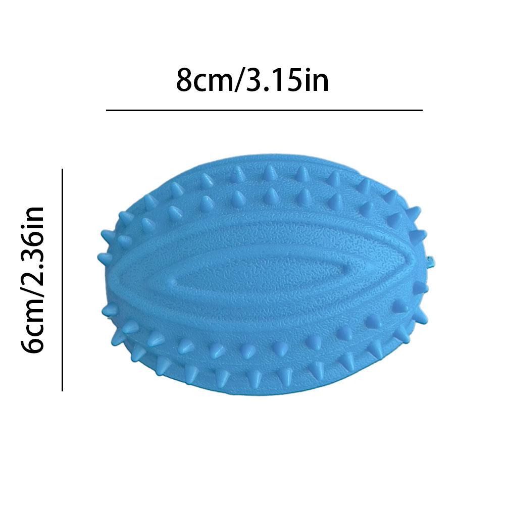 Pet Chew Toy: Rugby Grenade Shape with Squeaker, Teeth Cleaning Interactive Toy for Dogs Cats Dental Care