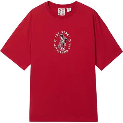 Levis X Toy Story Kolaborácia Grafická Potlač Okrúhly Výstrih Krátky Rukáv Tričko Unisex Vrchné Oblečenie 0034T-0002