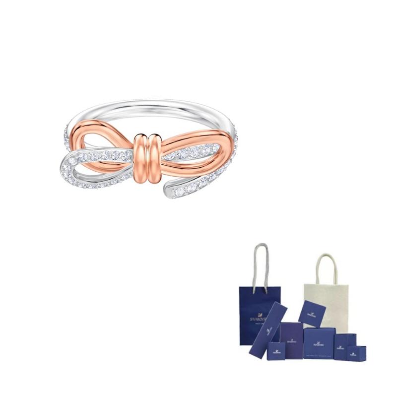 Swarovski Lifelong Bow Rings Womens 55-Original Brand Box And Bag золотой