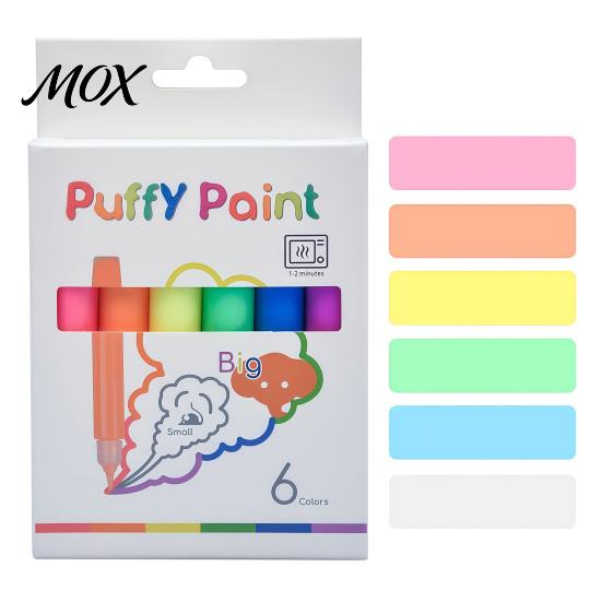 Interactive Hands on Learning Toys 6 Colors Popcorn Pens, 3D Relief Art Pen, Heat Activated, Puffy Fluffy Texture Markers Drawing Pens for DIY