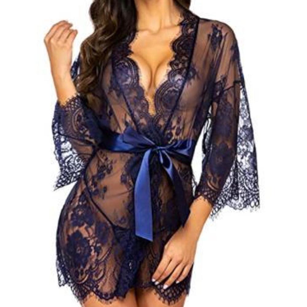 Women Sexy Pajamas Dress Nightgowns Night Dress Fashionable And Sexy Lace Lingerie Nightgown DressesGood Product