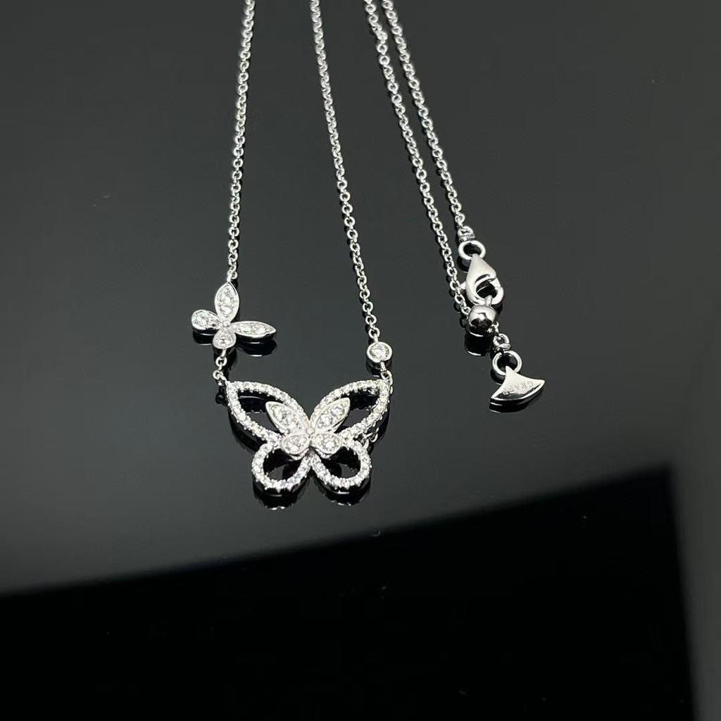 Graff Phantom Double Butterfly Pink Diamond Necklace for Women