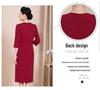 2023 Autumn Elegant Red Ruffled Two-Piece Slimming Dress for Young Mothers