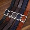 Thickened Water-Dyed Matte First Layer Cowhide Stainless Steel Belt Men'S Genuine Leather Versatile Retro Casual Jeans Belt Men'S