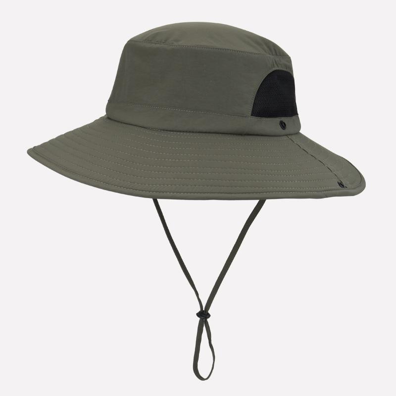 

Уличная панама с вышитым принтом, дорожная шляпа с большими полями, солнцезащитная шляпа L（58-60cm） армия зеленый