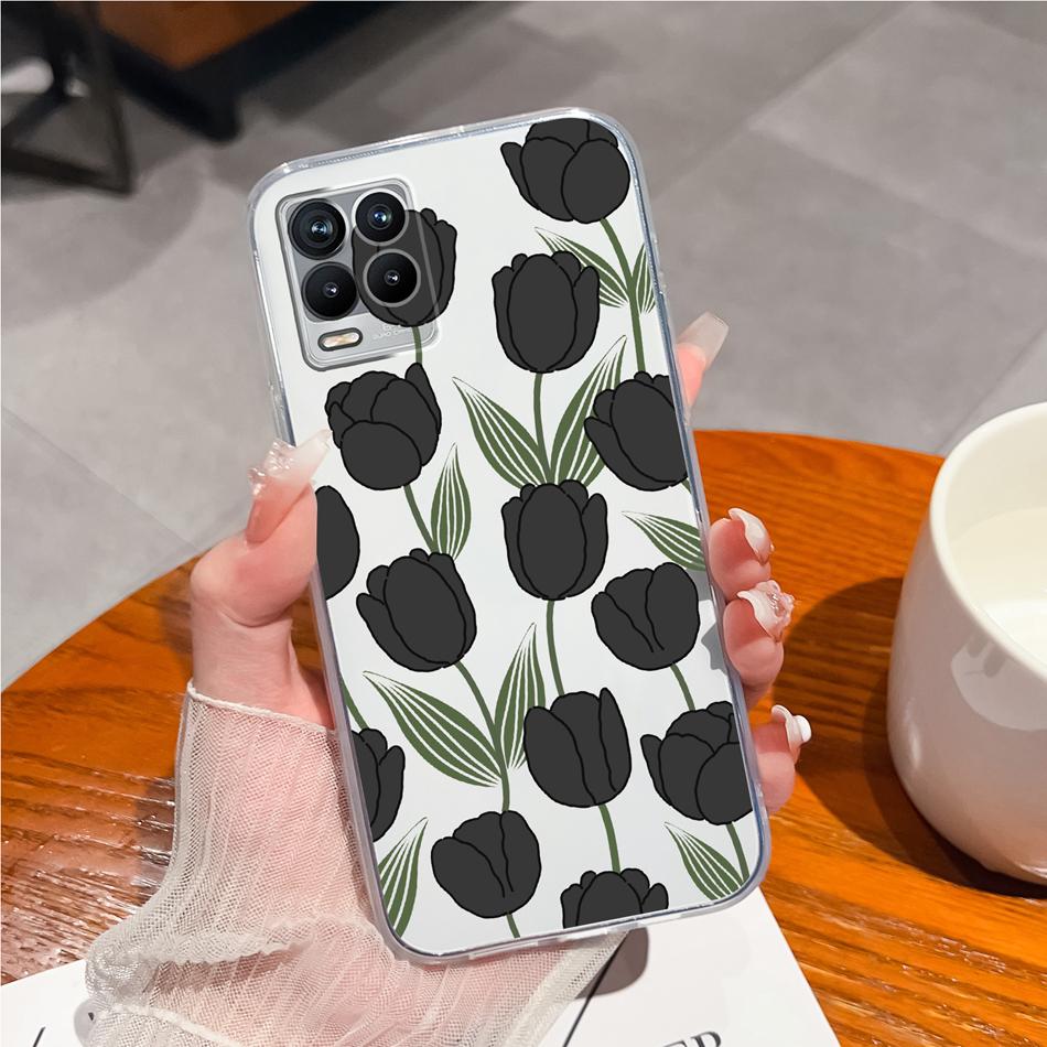 Für Realme 8 Pro Handyhülle Kreatives Tintenbild Weiches TPU Klares Silikon Anti-Drop Rückseite Für Realme8 4G 5G 8Pro Funda Capa