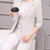 Women's Lapel Collar Long Sleeve Slim Fit Blazer Solid Casual Commuter Short Coat