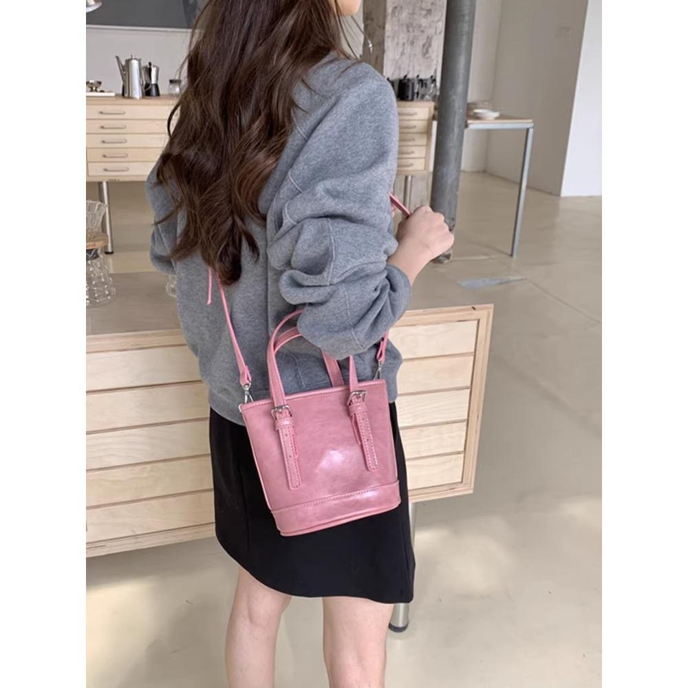 Сумка Niche homed bag женская новинка 2024 года, повседневная универсальная розовая переносная сумка через плечо, маленькая сумка-ведро