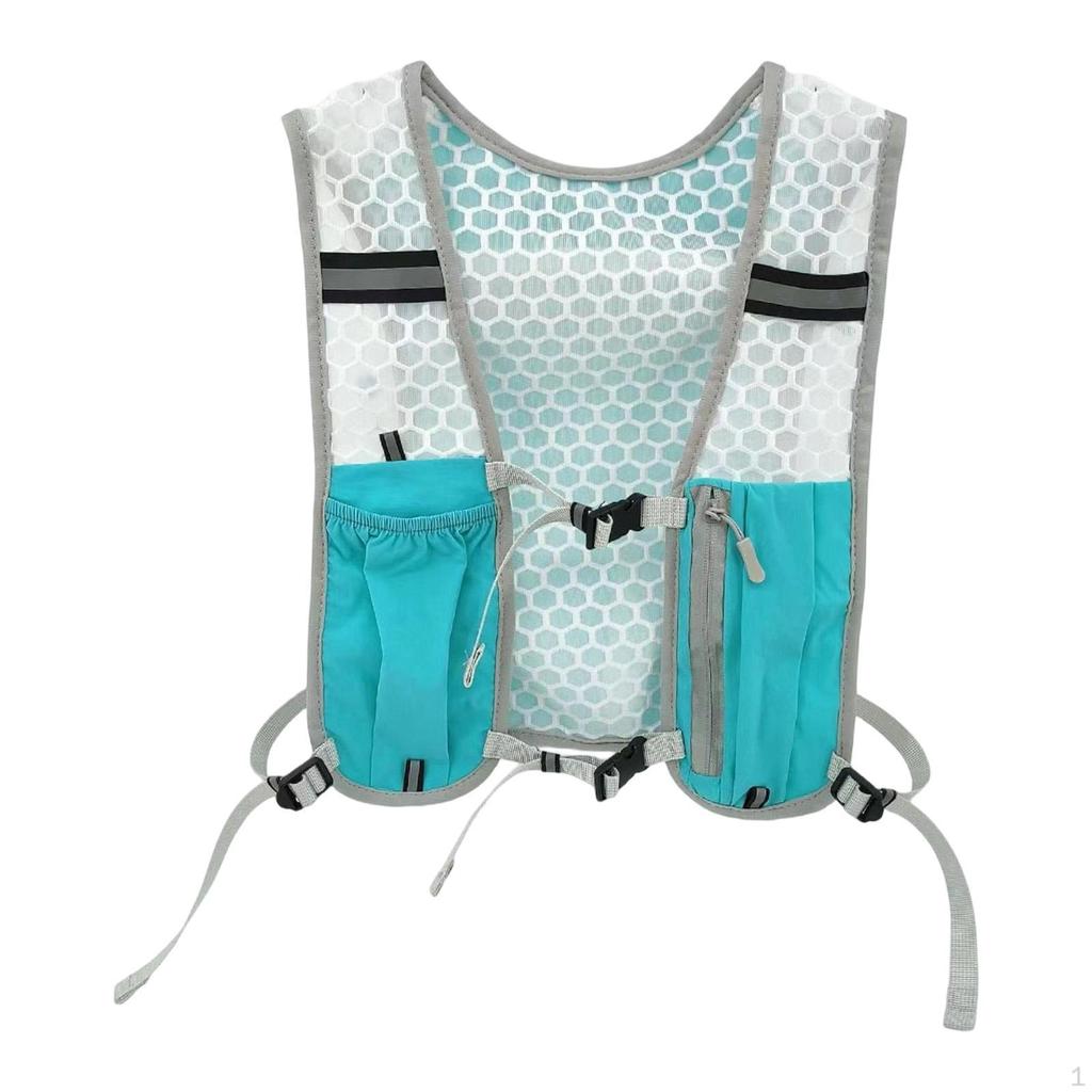 Sac à Dos d'Hydratation Gilet de Course Sac Poche à Eau Sac à Dos de Jour Respirant avec Bande Réfléchissante pour Trail