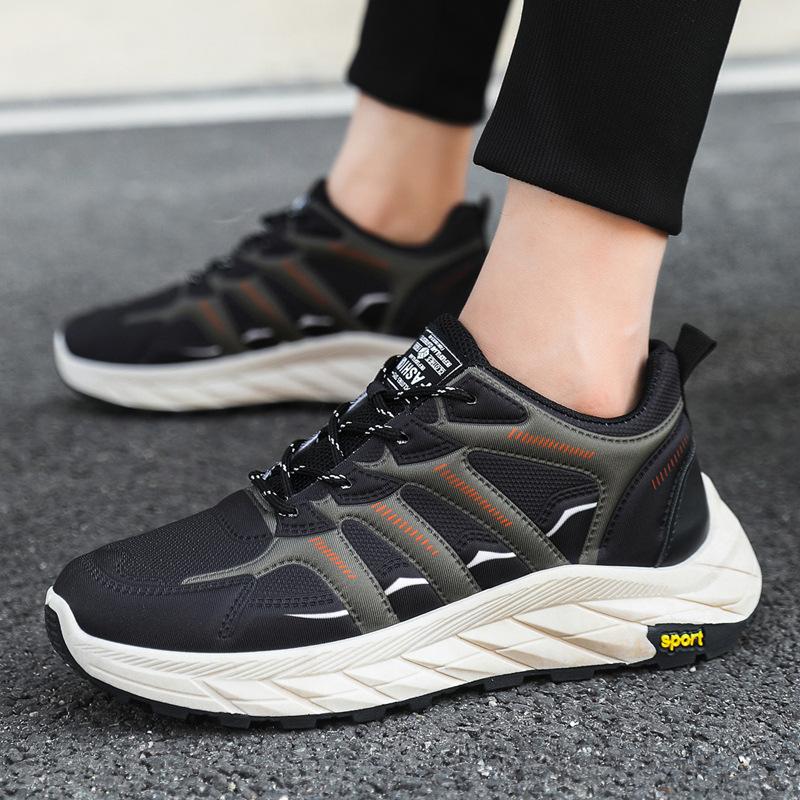 Summer Men's Low-top Men's Sports Shoes Thick-soled Breathable Mesh Fashion Casual Shoes Running Shoes