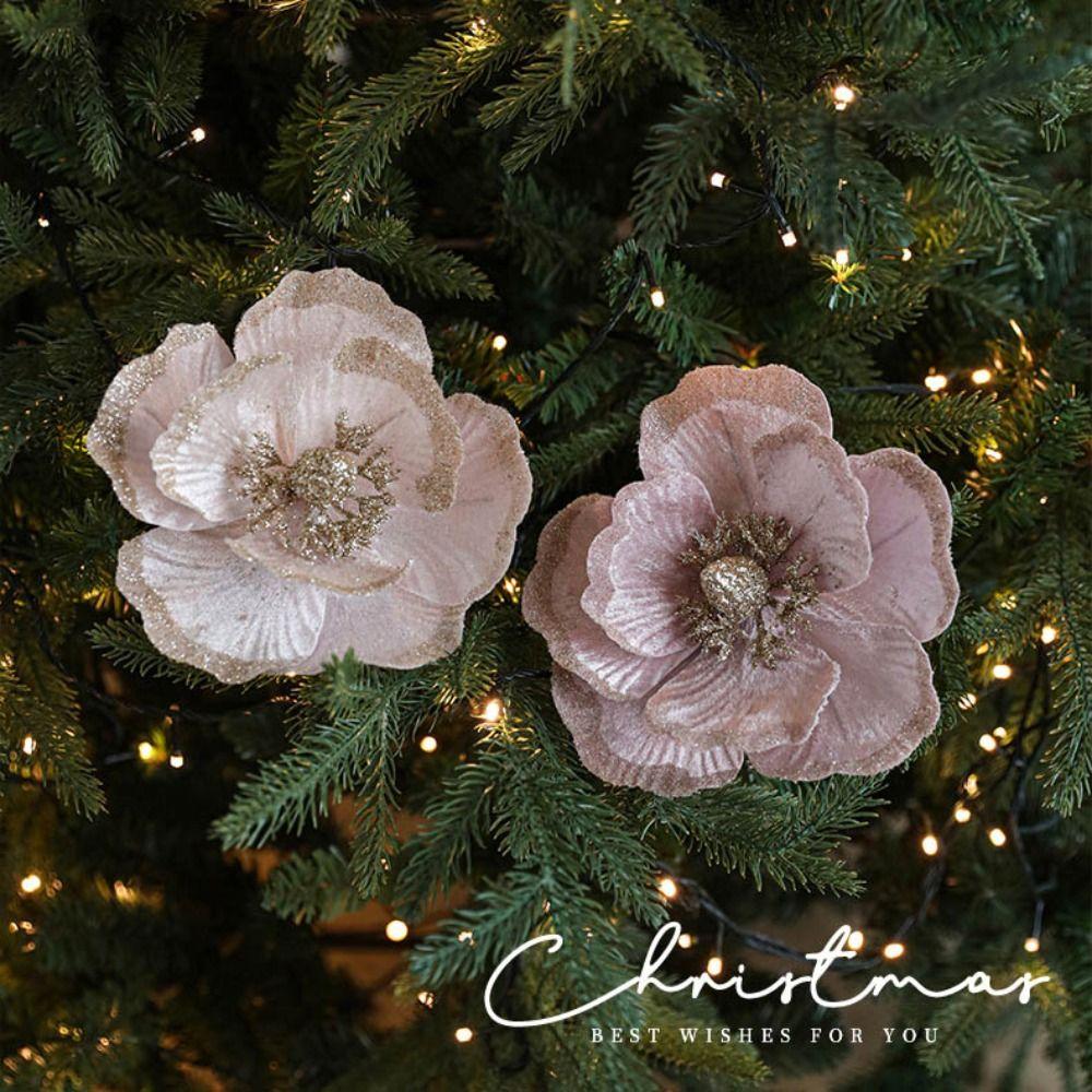 

DIY Yulan Flower 18cm Xmas Tree Decorations New Christmas Flowers шампанського