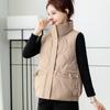Short Horse Clip for Women's Versatile Cotton Vest Large Size Solid Color Warm Vest Jacket
