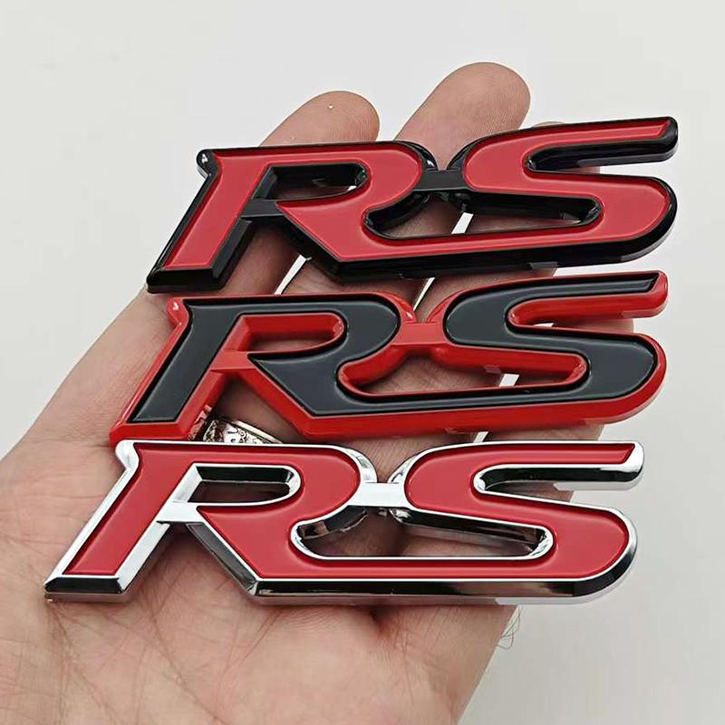 3D ABS Car Letters Logo RS Badge Rear Trunk Sticker Fender Side Emblem For Honda Civic City Fit Shuttle Jazz Car Acceessories