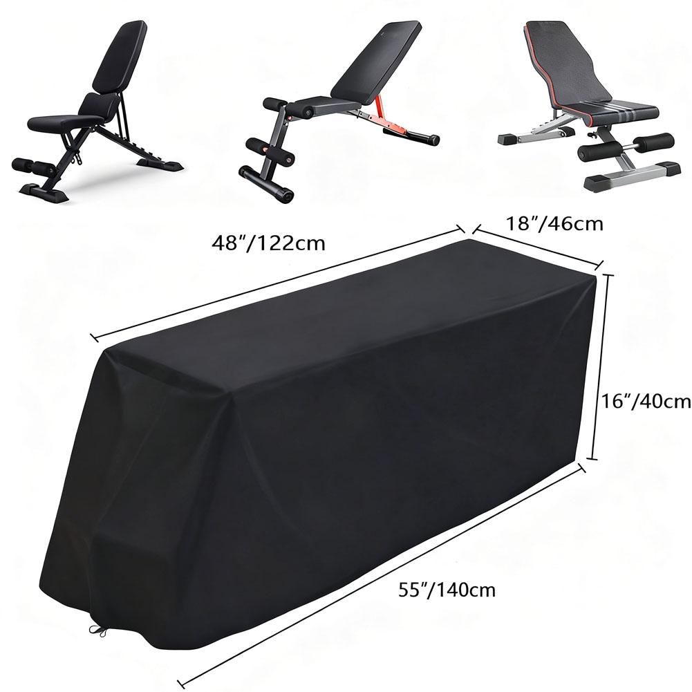 Weight Bench Cover Waterproof Protective Cover for Exercise Benches with Handle and Drawstring Fit 140L 46W 40H CM