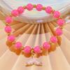 Cute Cartoon Women Bracelet, Beaded Design with Alloy Unicorn, Mermaid and Shell Charm, High Texture Daily Hand Ornaments