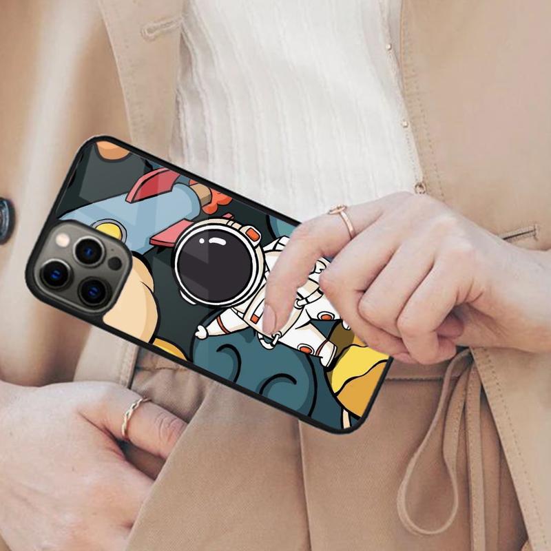 Cute Galaxy Astronaut Magnetic Phone Case For APPLE iPhone 17 Air 16 14 13 12 Pro Max 15 Plus Wireless Charge With MagSafe Cover