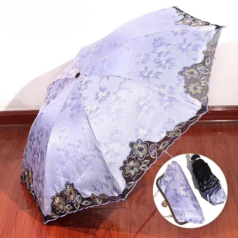 

Сонцезахисний крем захист від ультрафіолету вишивка парасолька від сонця жіноча вишивка вініл парасолька погода дощ upf50 + 53cm/8k