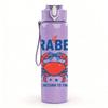 1PC Crabby Crab Letter Graphic 750ml Color Plastic Sports Water Bottle Leakproof Flip Straw Lid Suitable for Sports Office Home Use