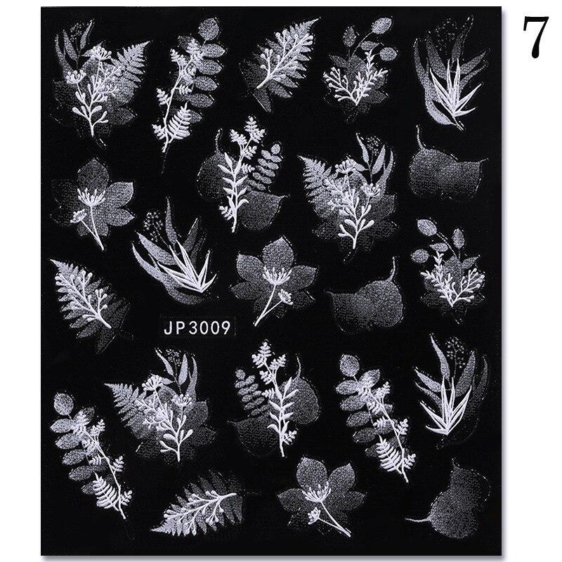 Abstract Line DIY Nail Stickers for Women Girls Nail Art Decorations Rose Gold Spring 3D Sliders for Manicure Nail Polish Decals