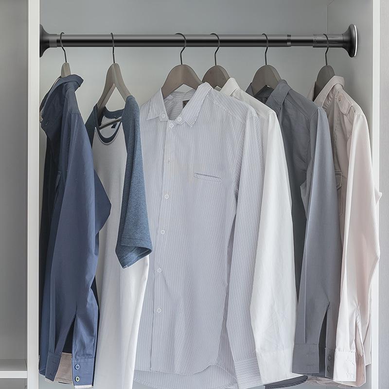 Tijă telescopică fără pumni: Suport pentru uscat haine și perdea ușor de instalat