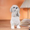 Cute Little Dog Standing Statue Creative Resin Animal Decorative Ornament Home Bedroom Living Room Outdoor Decoration Display