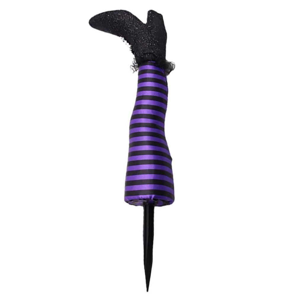 

Halloween Evil Witch Legs Decoration Upside Down Wicked Wizard Feet With Boot Stake Yard Lawn Garden Decoration Props фіолетовий