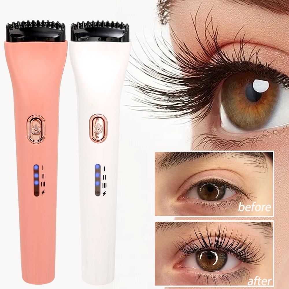 Heated Eyelash Curler 10 Seconds Heat Up Quickly Electric Eye Lashes Curler Long Lasting Curling Eyelash Makeup Tool