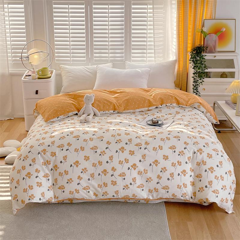 Floral Duvet Cover Botanical Flowers Pattern Bedding Cotton Comforter Cover Lightweight Boho Floral Quilt Cover for Girls Women