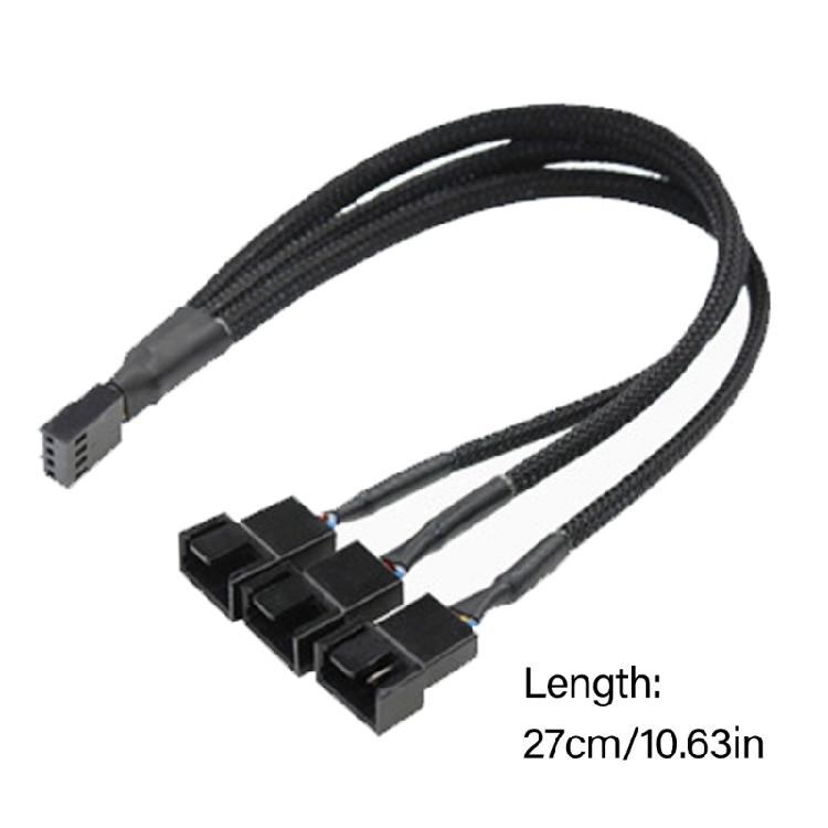 3 Way Fan Adapter Cable For Computer Cooling Supports Motherboards Signal Sync And Stable Power Input