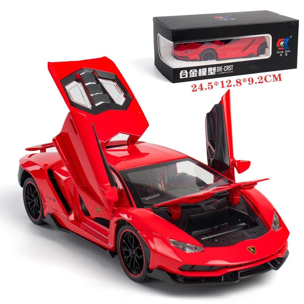 1/24 Diecast Lambor 770 High Simulation Alloy Sports Car Model Sound Super Racing Hot Car Wheel Children Gift Miniature Car