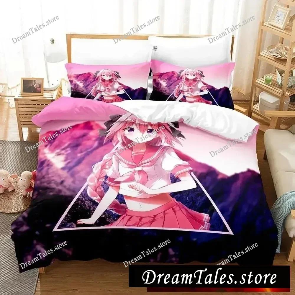 3D-gedrucktes Anime Fate - Astolfo Bettwäsche-Set Jungen Mädchen Twin Queen Size Bettbezug Kissenbezug Bett Kinder Erwachsene Heimtextilien
