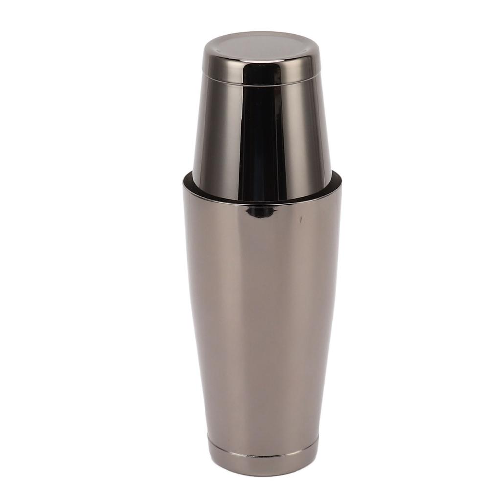 304 Stainless Steel Cocktail Shaker 2 Section Bartending Mixer Bar Wine Cup Shaker Black Plated