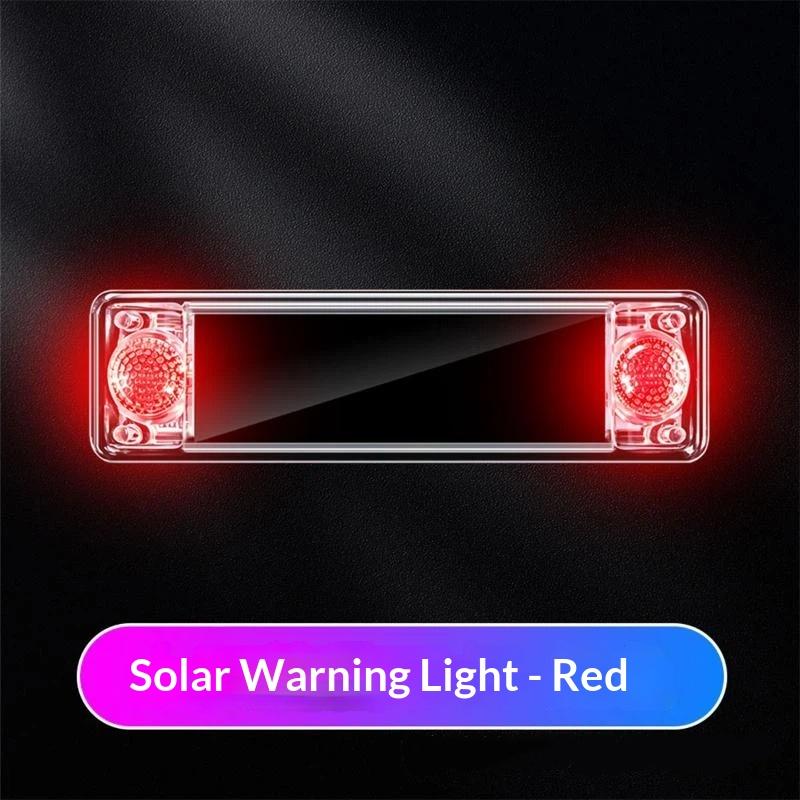 1PC Solar Powered LED Warning Strobe Light Wireless Auto Sensor for Construction Site Parking Lot Safety