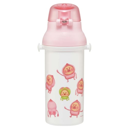 Skater Children's Water Bottle, 480ml, Direct Drinking, Plastic, One-Touch Operation, Dishwasher Safe, Made in Japan, Kobito Zukan (Peach Butt) Design