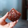 120ml Yixing Purple Clay Relief Fish Teacup Elegant Tea Bowl Tea Pair Tea-tasting Fragrance Cup Chazhan Master Cups Tea Set Gift