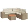 VidaXL Garden Lounge Set with Cushions 6 Pcs Beige Braided Resin 3225442