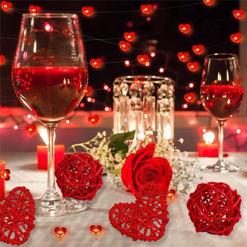 

BHBL 32Pcs 2 Inch Valentine S Day Heart Shape & Round Rattan Balls Decorative Wedding Wicker Balls Decorations China Mainland