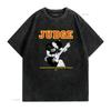 Vintage Hardcore Punk Judge Band Guitarist Print Streetwear Casual T Shirt vintage Washed Slightly Soft Top For Everyday Wear
