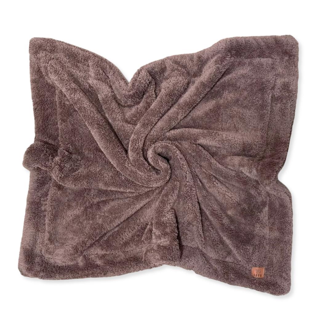 Warm Baby Blanket 90X100 Double Layer For Stroller Crib Brown