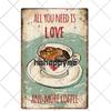 Coffee Tin Sign Vintage Metal Plaque Kitchen Coffee Bar Cafe Retro Posters Pub Wall Decorative Plates Home Decor 20*30 cm