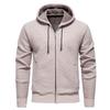 Men S Solid Color Hooded Fleece Knit Cardigan Autumn Winter Casual Coat