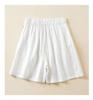 Plus Size Retro Solid Color Cotton Wide Leg Capris - Casual Linen Shorts for Women