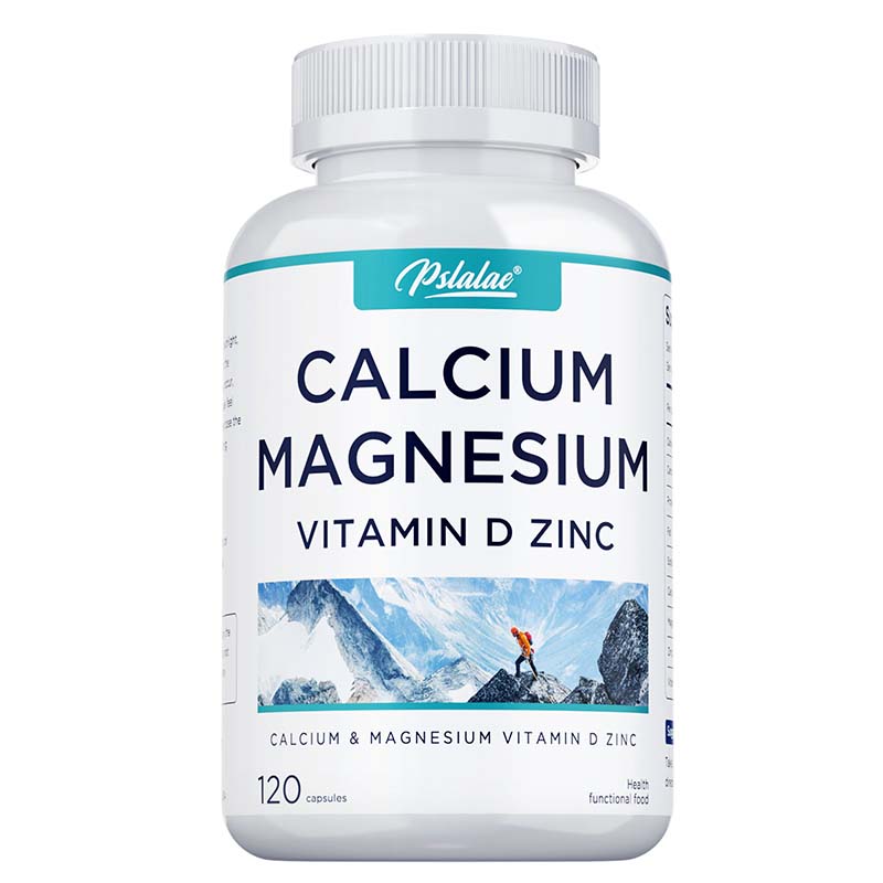 Magnesium, Calcium, Zinc, and Vitamin D Complex Nutritional Capsules: Minerals, Muscle Support, Strong Bones, Suitable for Adults
