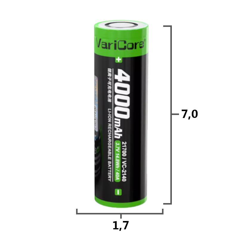 Akumulator Bateria Ogniwo Varicore Vc-2140 21700 Li-Ion 3.7V 4000Mah