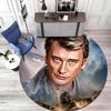 French legendary rock singer and actor Johnny Hallyday Round Carpet Soft Home Decoration Corridor Table and Chair Anti slip Outdoor Floor Mat rug H1