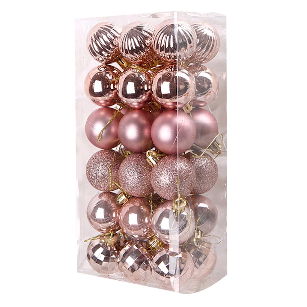 36Pcs Christmas Tree Balls Hanging Pendant Plastic Colorful Balls Ornament Set Christmas Home Decoration 2025 Navidad New Year